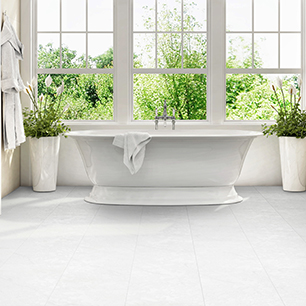 Floor Coverings International tile white bathroom tub warm colors